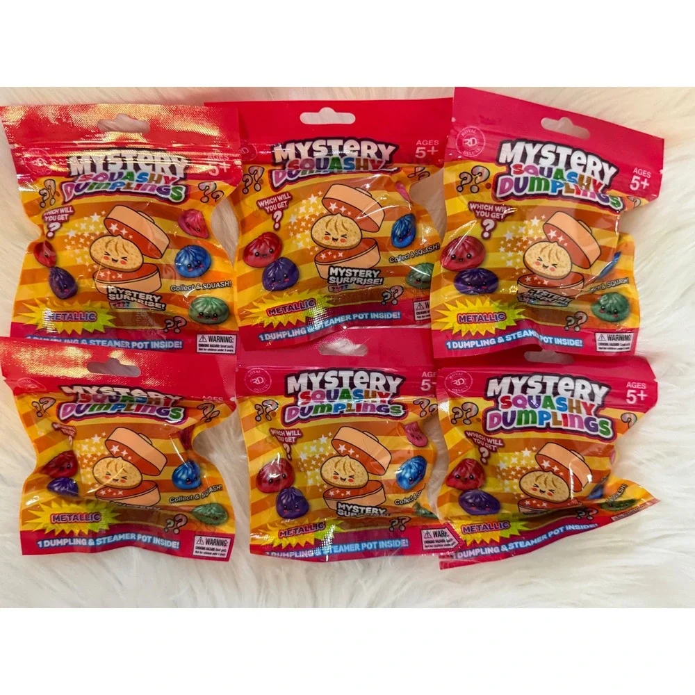 Lot of 6 Mystery Squashy Dumplings Metallic Series Blind Bag Royal Deluxe
